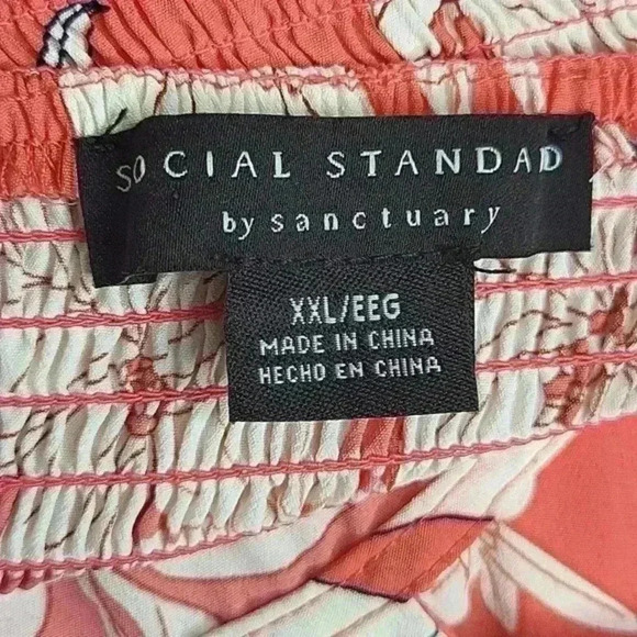 Social Standard Sanctuary Floral Maxi Sun Dress Shoulder BowTie Tier Peasant XXL - Picture 8 of 11